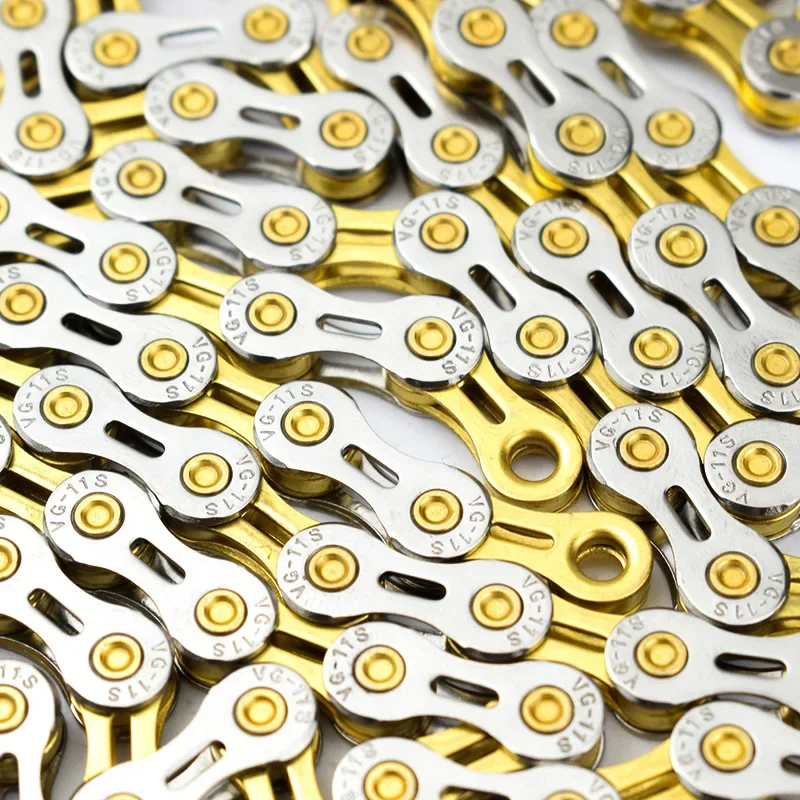 Велосипедная цепь 8 9 10 11 скоростей Velocidade серебристый золотой дорожная MTB 116