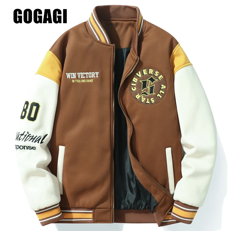 

Mens Bomber Jacket Vintage Baseball Coat Hip Hop Wear Loose Casual Pilot Jackets Streetwear Spring Autumn Male Brand Clothing