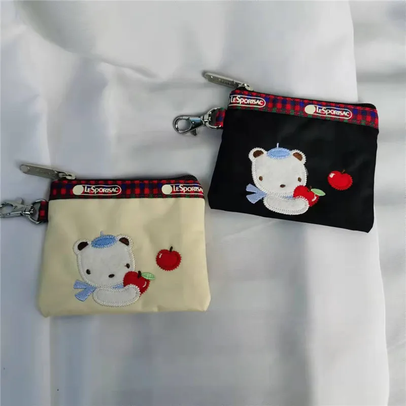 

Kawaii Sarnio Kittys Anime Cartoon Lesportsac Waterproof Pendant Bag Coin Coin Pouch Key Case Clutch Accessories Card Case