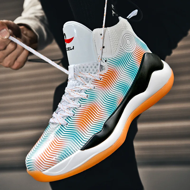 

Spring and winter new season couple sports casual shoes youth combat high-top shoes basketball shoes student running shoes