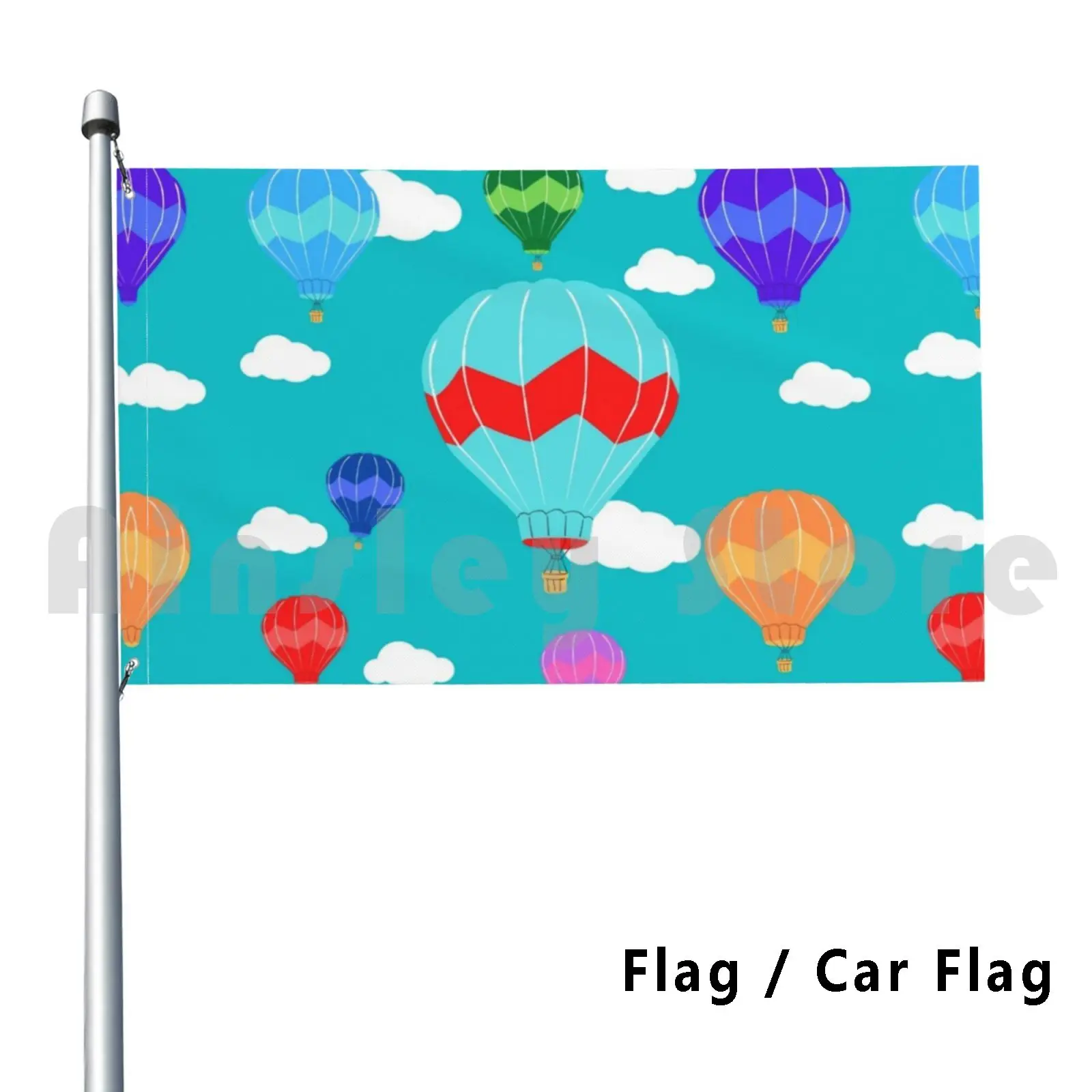 

Hot Air Balloon Travel The World Aqua Blue Outdoor Decor Flag Car Flag Hot Air Balloon Hot Air Balloon Balloons Air