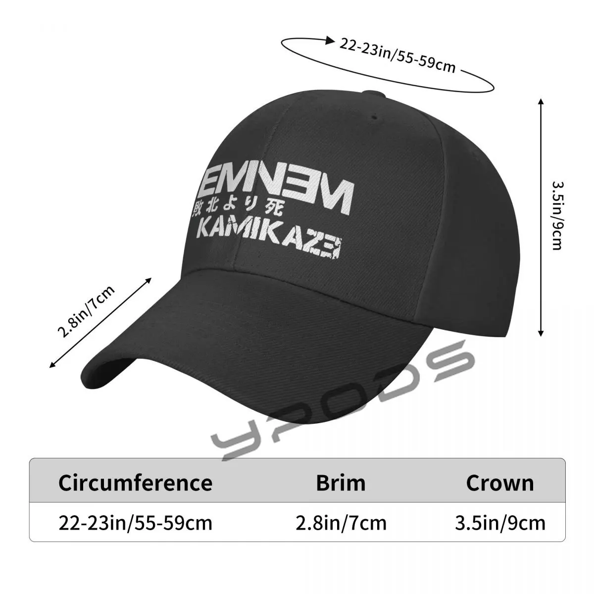 Eminem Kamikaze Casual Baseball Cap for Women and Men Fashion Hat Hard Top Caps Snapback Hat Unisex images - 6