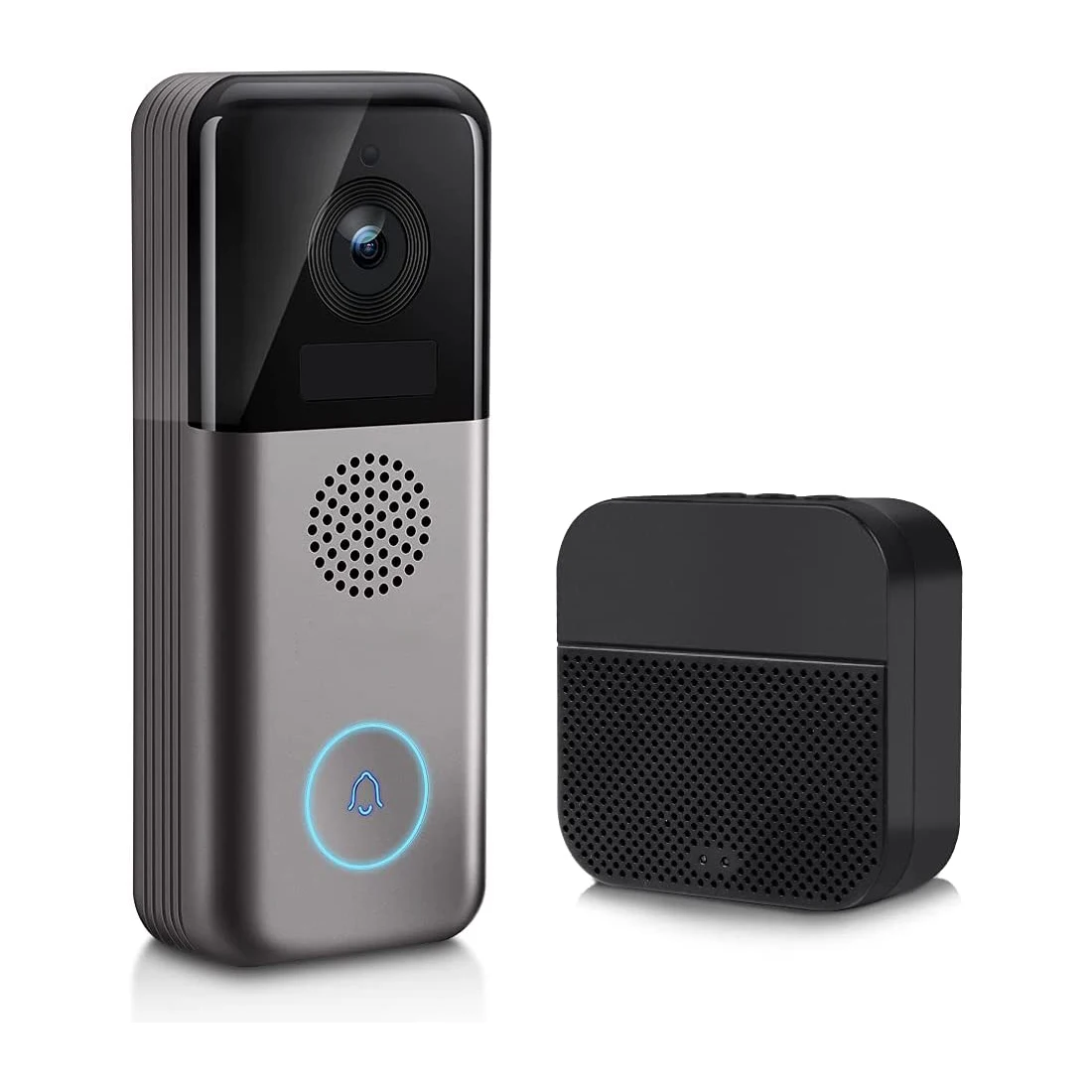 

No Monthly Fee Triple Motion Detection Night Vision 3MP Ultra HD Video Doorbell with Indoor Chime