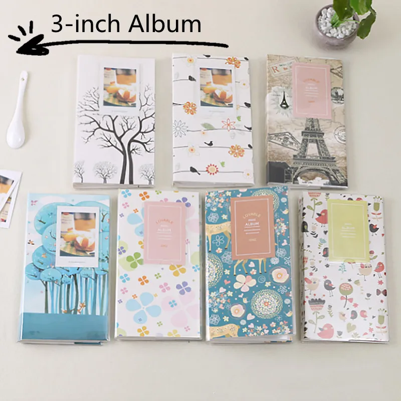 

INS Fashion 84 Photos 3 Inch Mini Birds And Flowers Print Portable Inserted Beautiful Photo Album Storage For Mini Fuji Instax