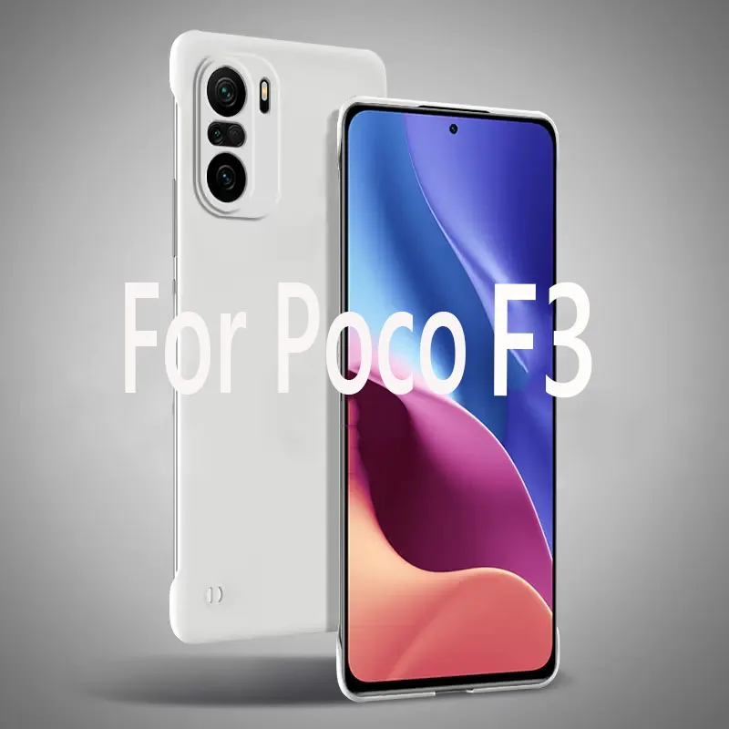 Бескаркасная Тонкая матовая жесткая задняя крышка ПК для Poco F3 PocoF3 GT