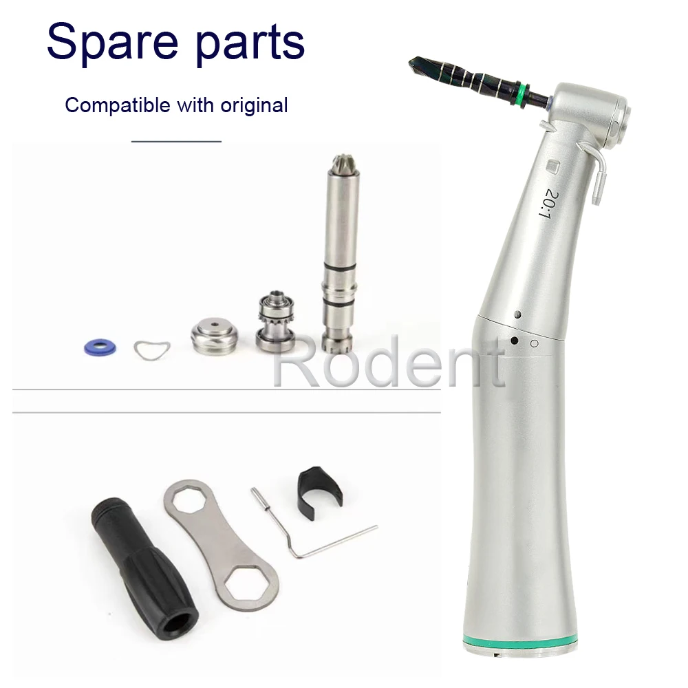 Dental Contra Angle 20:1 with Fiber Optic Implant Surgery Low Speed Handpiece Air Turbine Odontologia Dentist NSK Ti-Max