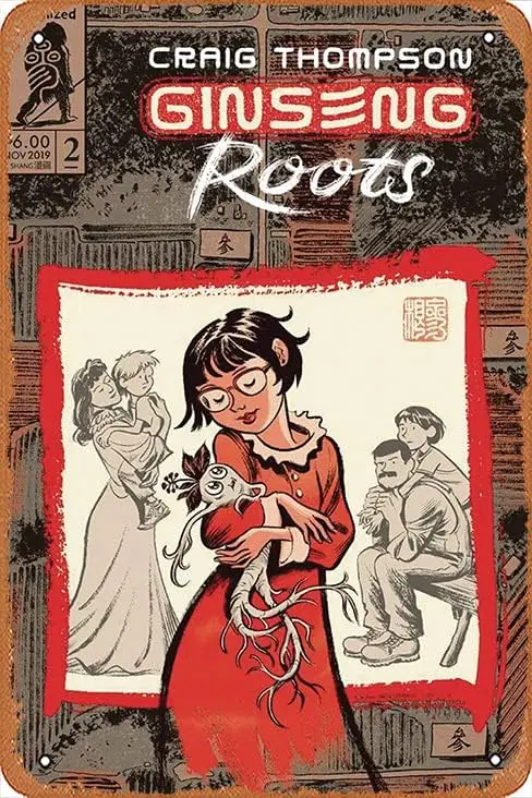 Zuhhgii Ретро Аниме Металлическая банка - GINSENG ROOTS # 2-мультяшный металлический