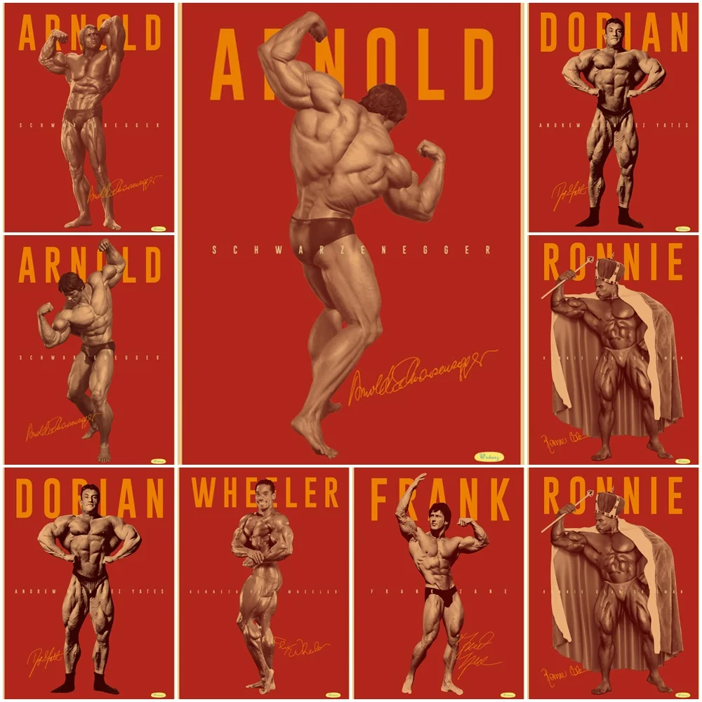 

Fitness Art Metal Print Plates Poster Ronnie Coleman Gym Decor Metal Tin Sign Man Cave Decor Pub Bar Sign Metal Tin Plaques