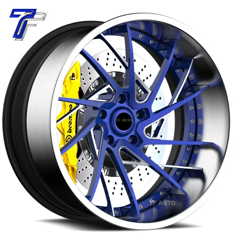 Deep Dish Chrome 5x114 120 Кованые легкосплавные диски для автомобиля 2 3 разделенных деталей