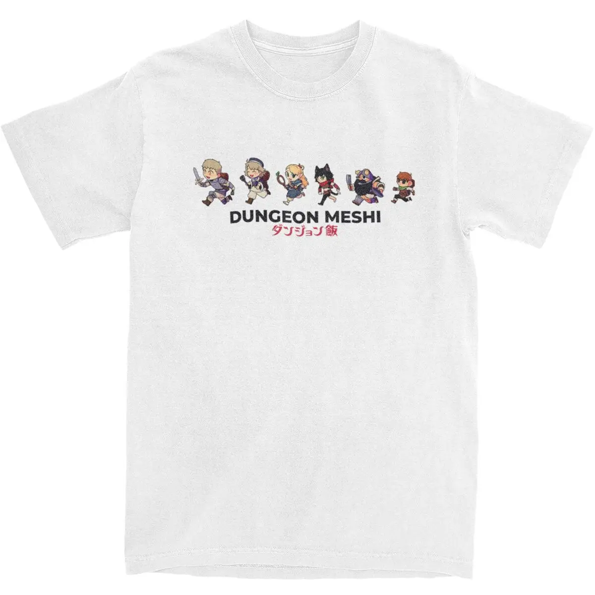 Футболка Dungeon Meshi модные классические топы с рисунком из мультфильма коротким