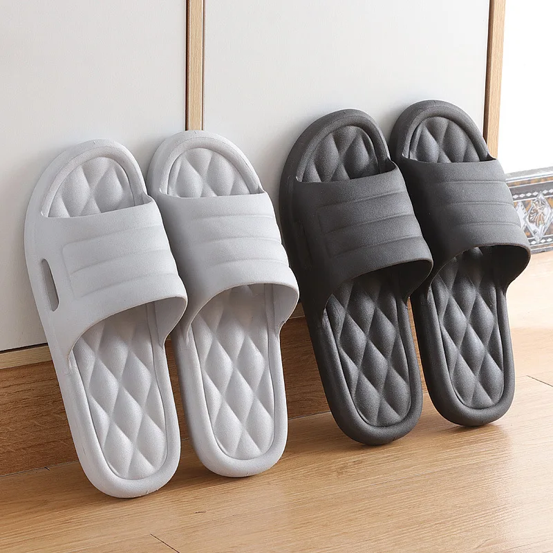 

Female Hotel Men's Slippers Luxury Shower Antiskid Soft Bottom Indoor Hotel Summer Shoes Home Beach House Man Flat Male Bathroom