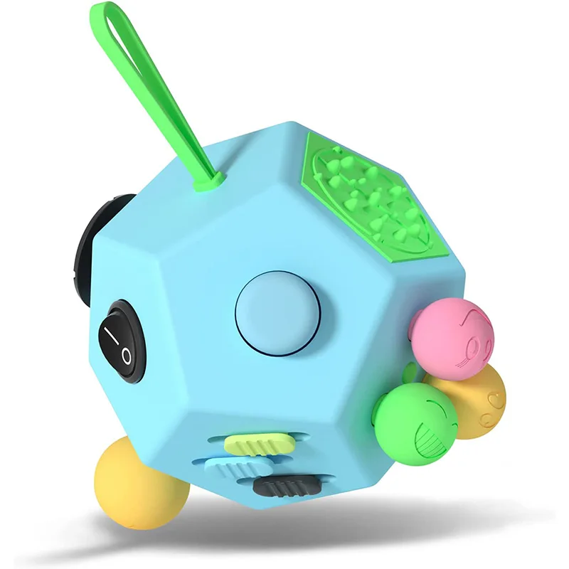 

Dodecagon –12-Side Fidget Cube Relieves Stress and Anxiety Anti Depression Cube for Children and Adults with ADHD ADD OCD Autism