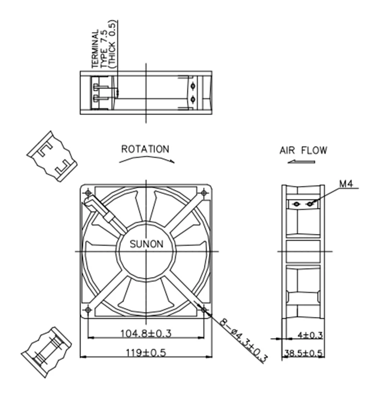 DP201A 2123HBT.GN 12038 12 см 0.11A 220 В охлаждающий вентилятор для шкафа