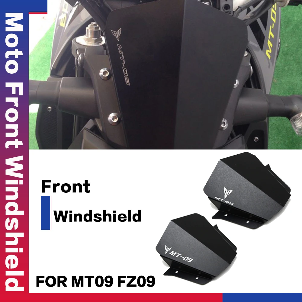 

Motorcycle Aluminium Tool Accessories Front Windshield Wind Deflectors Windscreens For YAMAHA MT-09 MT 09 FZ-09 FZ 09 2014-2016