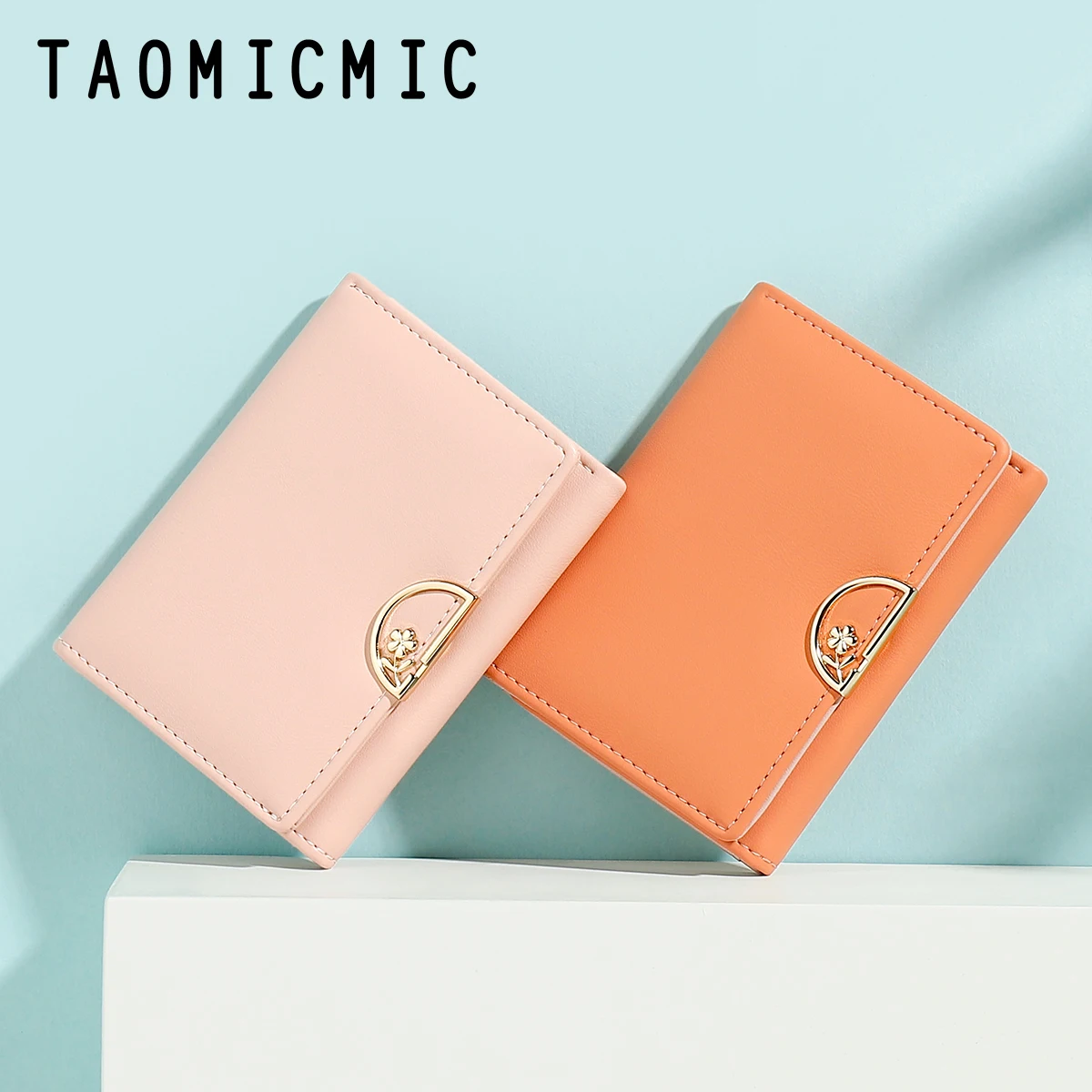 

New Korean style temperament and fashion tri-fold wallet women's simple multi-card short wallet