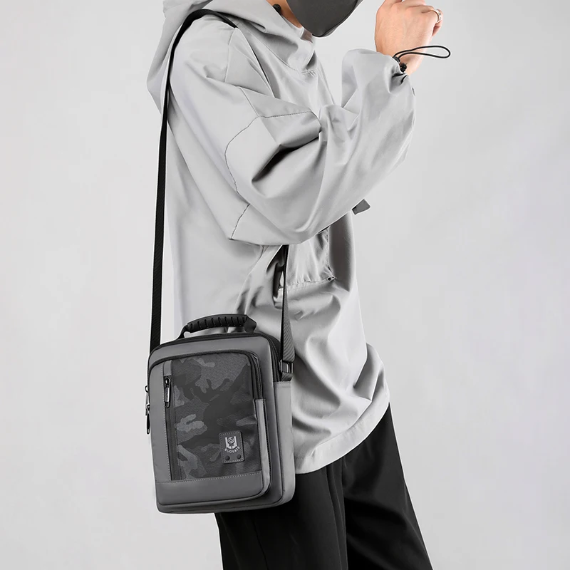 Fashion Camouflage Design Teenager Shoulder Bag Casual Boy's Portable Crossbody Bag High Quality Durable Fabric Men Handbag 2022