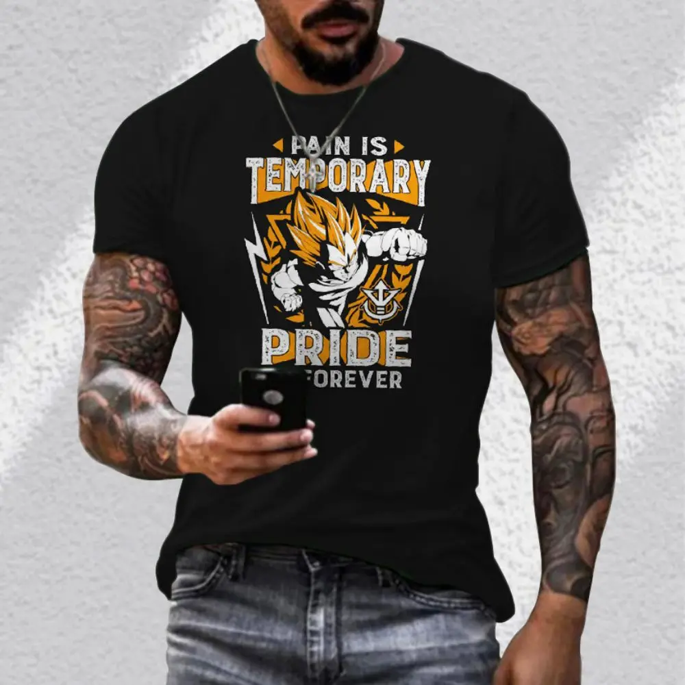 

2022 Summer New Men's Clothes Hip Hop Anime 3D Print T-shirt Vegeta Goku Children's Clothes Fashion Quick Dry Oversized 110-6XL