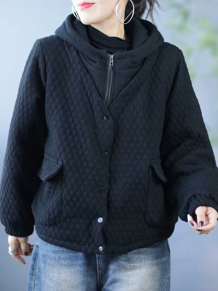 Женская зимняя стеганая парка Max LuLu с капюшоном