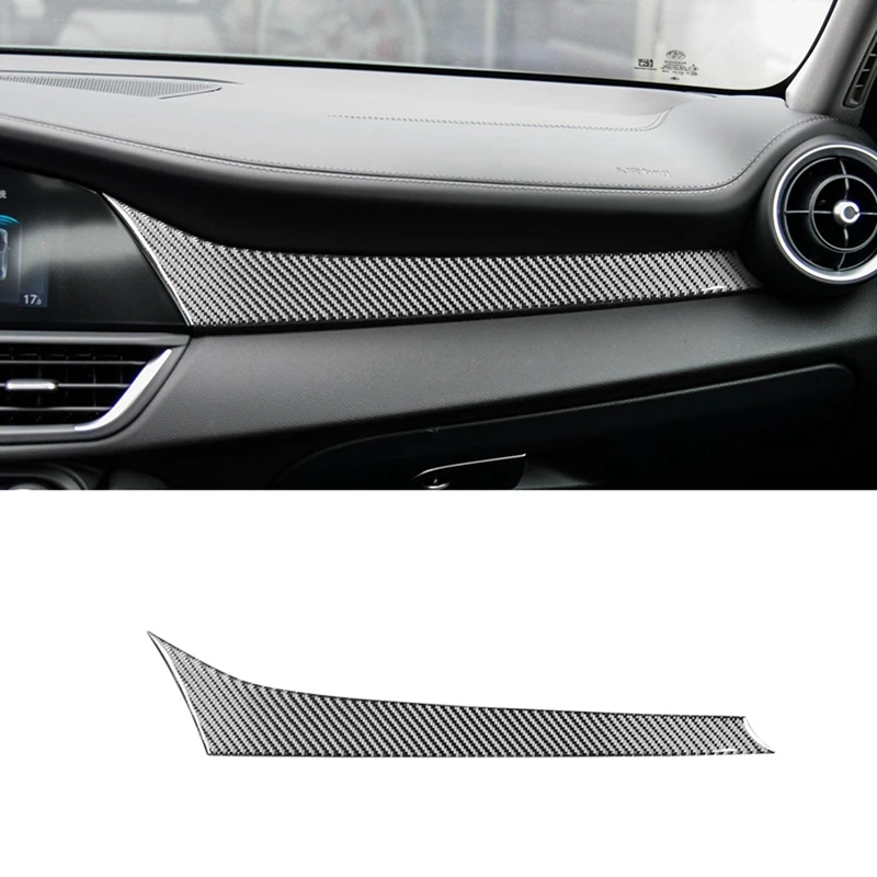 

Лента для приборной панели, обшивка панели инструмента для Alfa Romeo Giulia 2015-2023, углеродное волокно