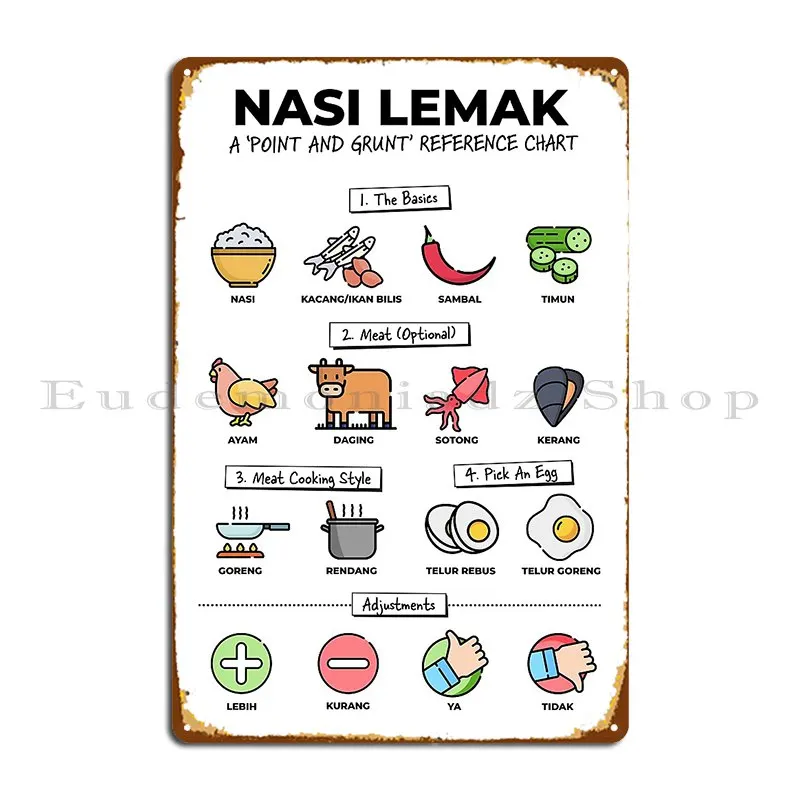 Металлический плакат Nasi с таблицей заказа лесом Mickyjayjay клубный постер забавная
