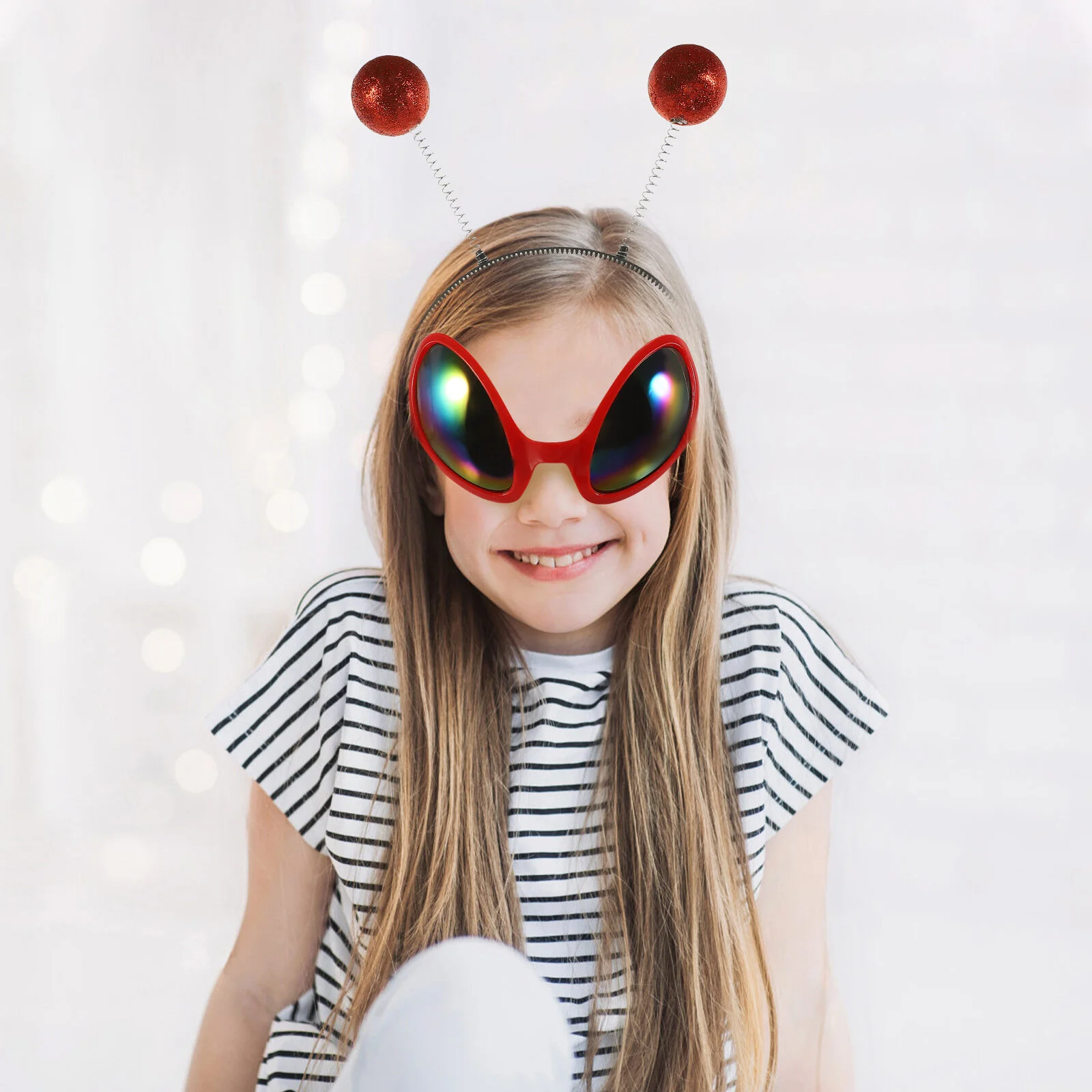 

Et Aliens Headband Cosplay Halloween Decor Headbands Props Festival Party Glasses Sunglasses Funny