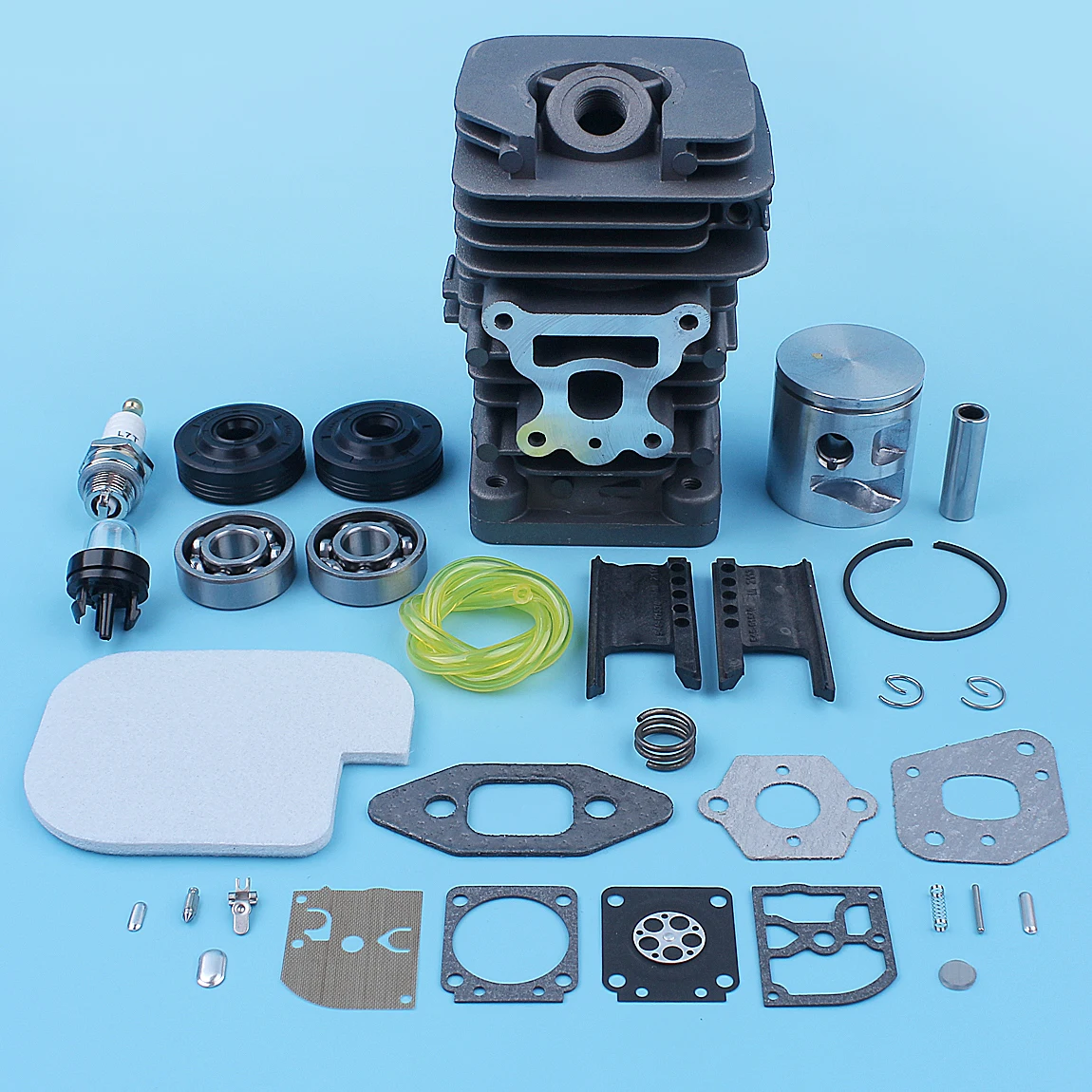 41mm Cylinder Piston Bearing Oil Seal Carb Kit For McCULLOCH CS360T CS400T CS420T Chainsaw 530071884 Worm Gear Air Filter Gasket