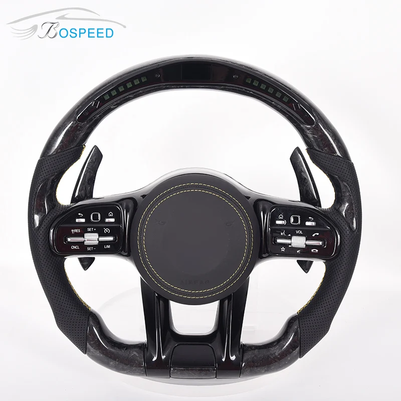 Автомобильный руль для Benz Amg кованое углеродное волокно перфорированная кожа