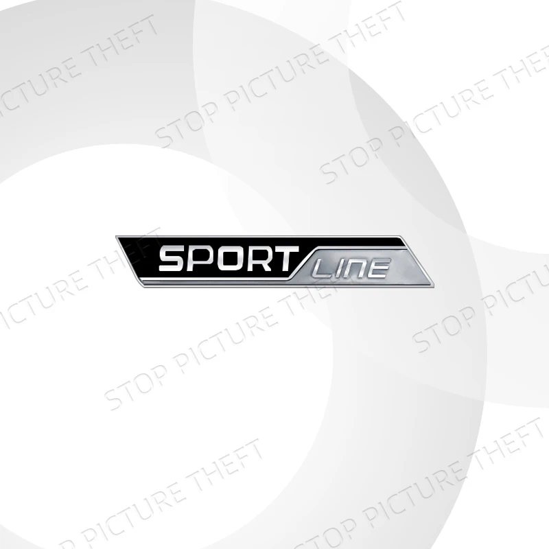 

Металлический сплав, спортивная линия, логотип, значок на решетку автомобиля, наклейка на багажник, декоративная эмблема для Skoda Fabia Octavia Citigo Rapid Kodiaq Karoq