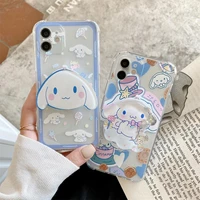 cinnamoroll with stand vanity mirror phone cases for iphone 13 12 11 pro max mini xr xs max 8 x 7 se 2020 back cover