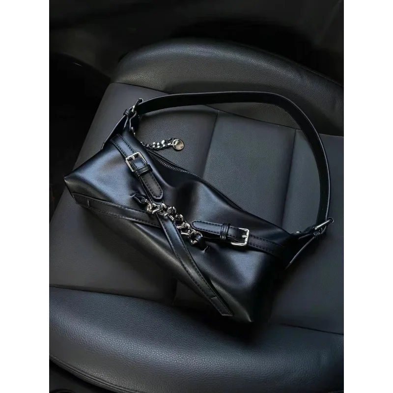 Fashion Designer Brand Bag Retro Casual Women Totes Shoulder Bags Female Leather Solid Color Chain Handbag for Women 2023 Summer