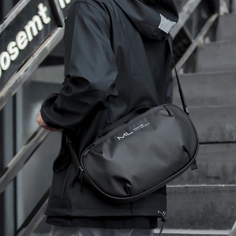 Shoulder Bag For Men 11inch IPad Oxford Waterproof Handbag Korean Fashion Sling Bag Portable Luxury Solid Bag For Male