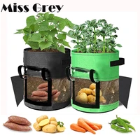 potato grow bag 360%c2%b0 viewable transparent greenhouse vegetable planting bag reusable moisturizing seedling pot 710 gallons