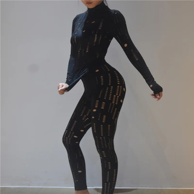 

2022 Autumn Women's New Sexy Hollow Hole High Waist Leggings Leisure Sports Suit Women