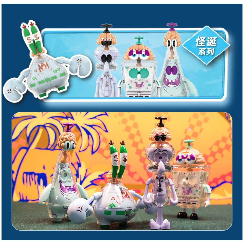 Губка Боб Квадратные Штаны экшн-фигурки сборные блоки Рождественская серия