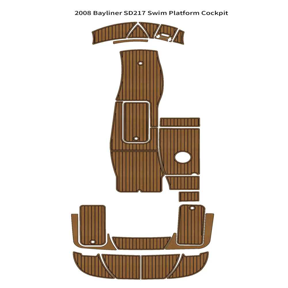 Bayliner SD217 2008 платформа для плавания кокпит лодка пена EVA тиковая палуба напольный