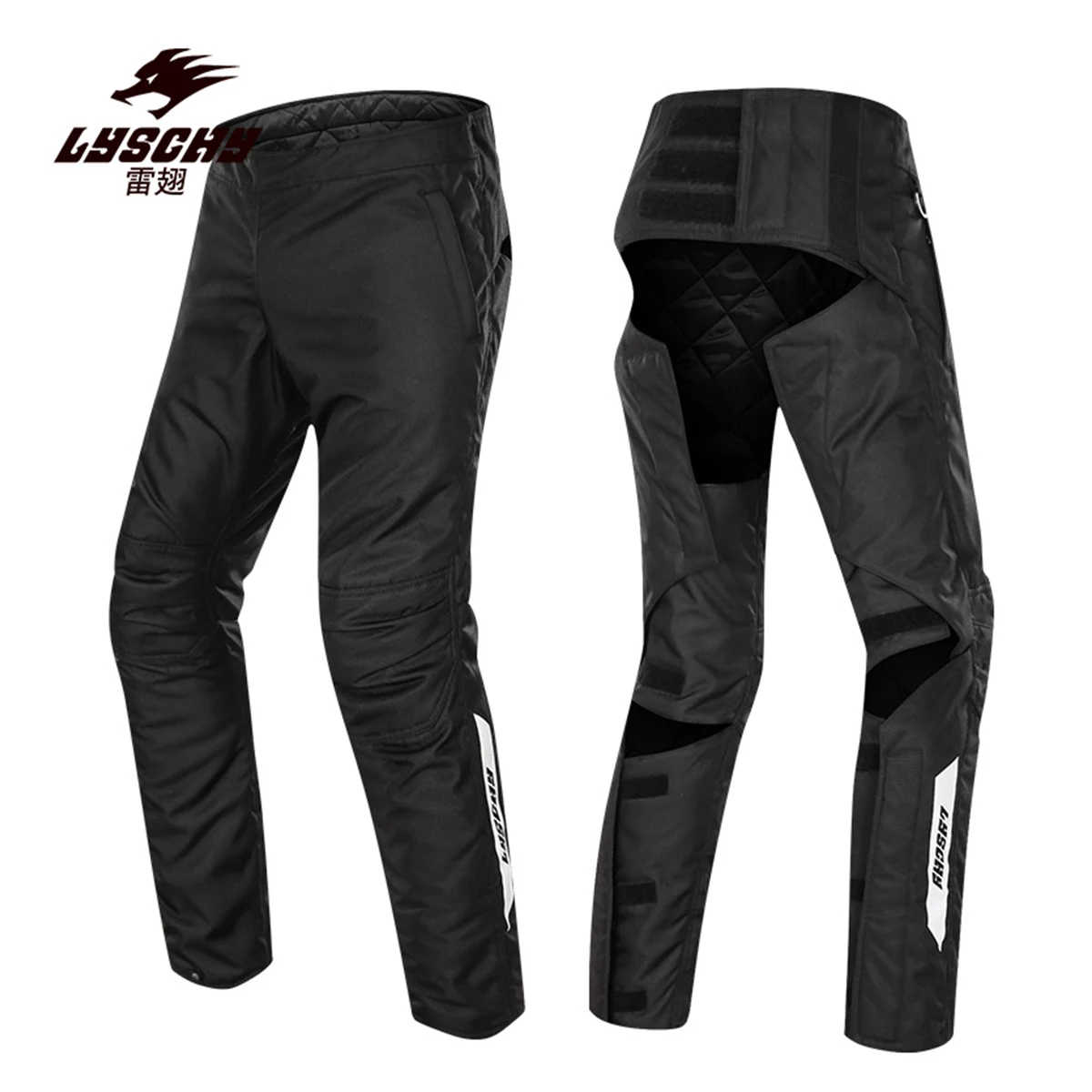 

Lyschy Motorcycle Pants Winter Waterproof Motocross Trousers Warm Moto Pantalon Mens Offroad Dirt Bike Riding Equipment Black