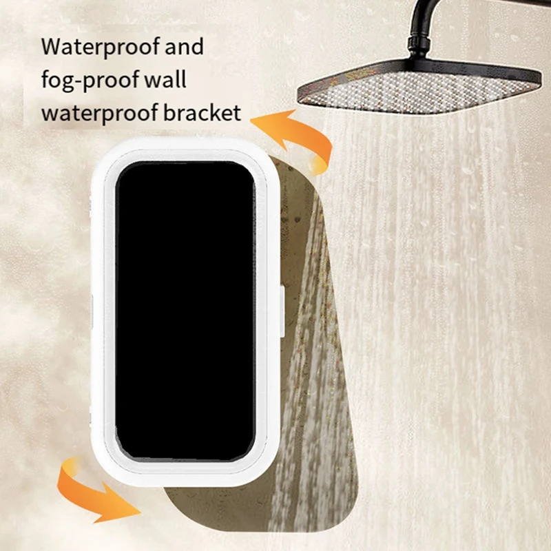 

Bathroom Rotatable Waterproof Mobile Phone Box Punch-Free Toilet Wall-Mounted Mobile Phone Waterproof Bracket