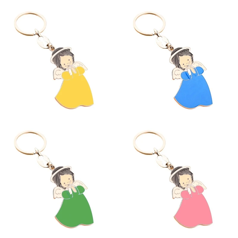 

Enamel Angel Keychain Charm Hanging Pendant Crafts Charms Accessory for Women Handbag Tote Bag Backpack Car Key Decor