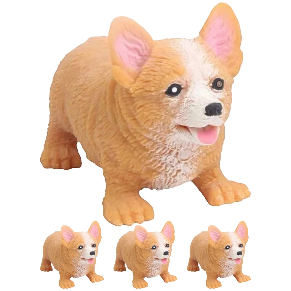 

4 Pcs Stretchy Dogs Animal Kids Shape Sensory Antistress Party Favors Decompression