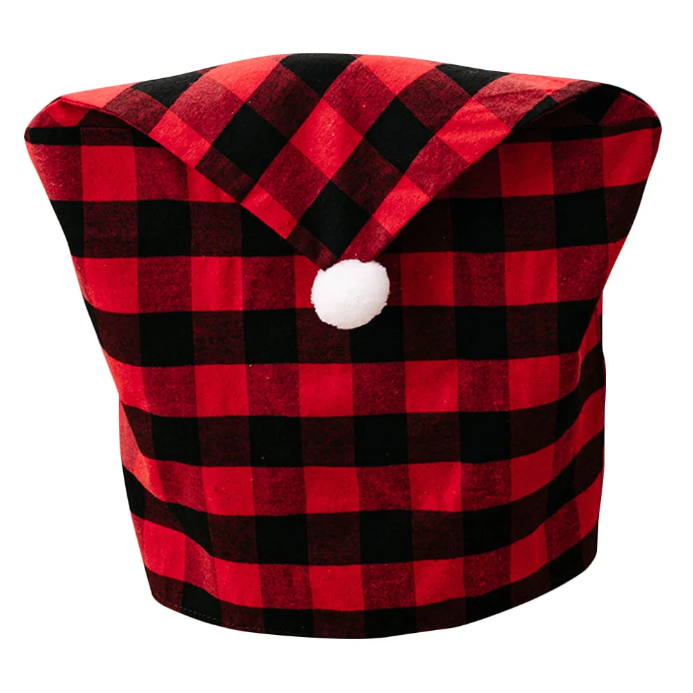 

Chair Cover Christmas Covers Red Decorprotector Black Lattice Backhome Forhousehold Decorative Adornment Supply Diningcushion