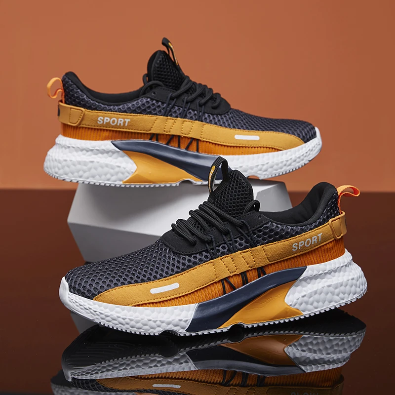 Male Trend Light Outdoor Walking Shoes Fashion Lace Up Sport Shoes