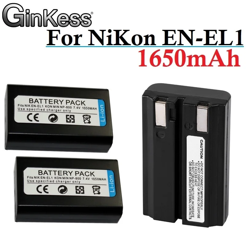 

Upgrade 1650mAh EN-EL1 ENEL1 EN EL1 NP-800 Battery for Nikon Coolpix 500 775 880 885 990 995 4300 4500 4800 5000 5400 5700 8700