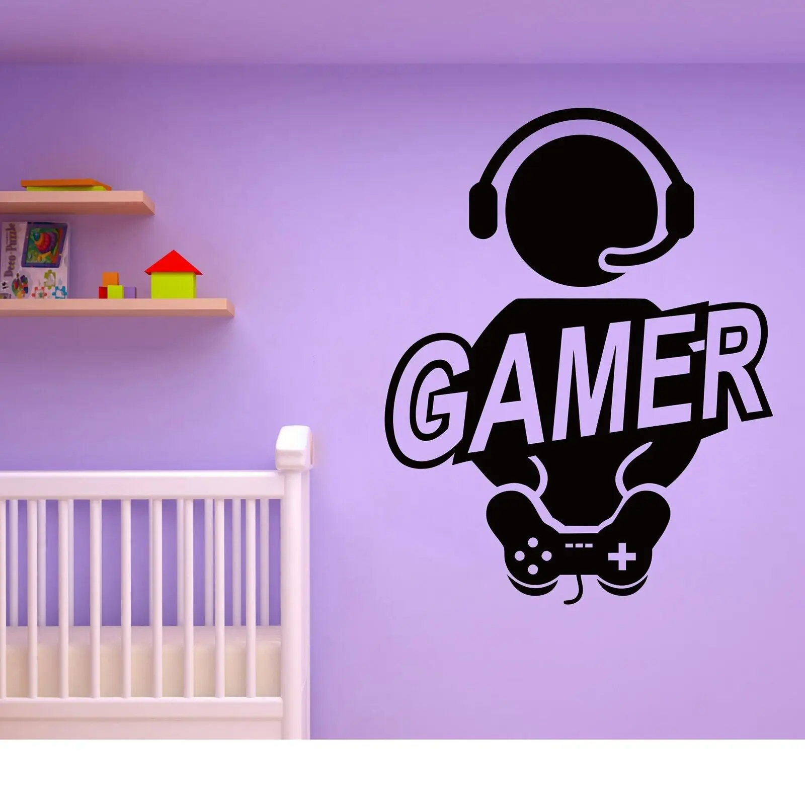 

X-box Gamer wall sticker Vinyl Wall Art Decals PS4 video game wall decals Game Studio Mural stickers For Teens room Bedroom