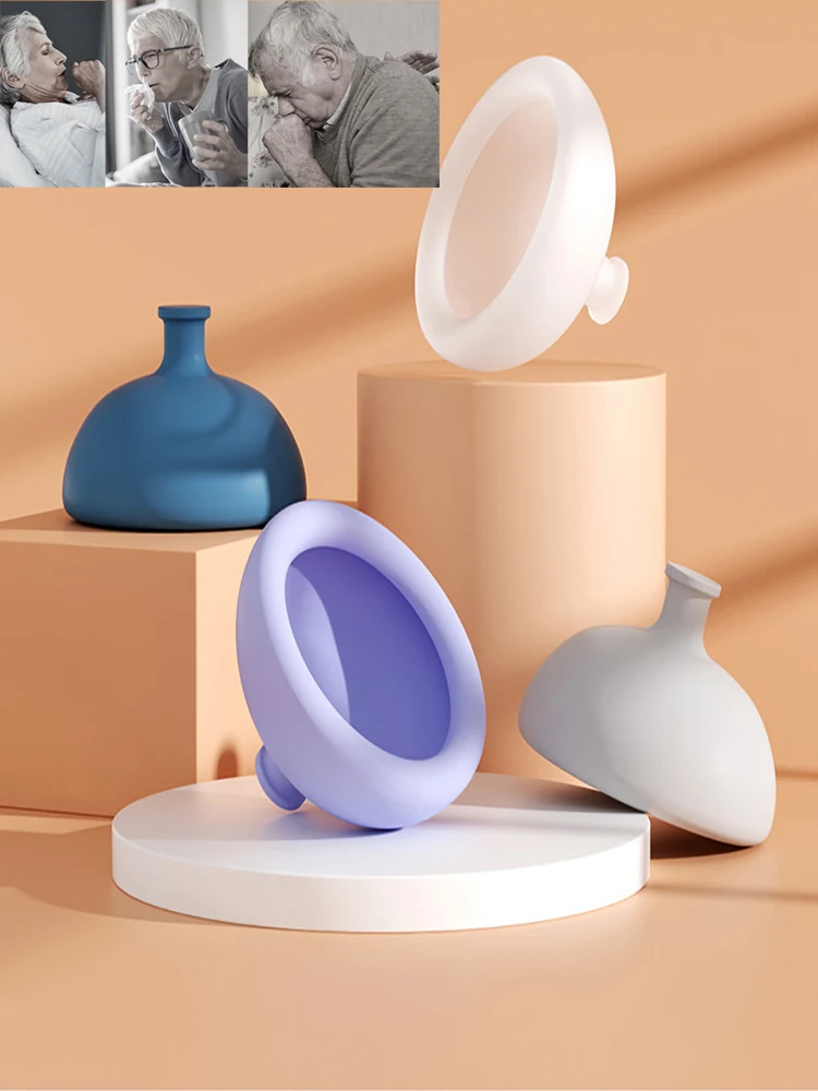 

1Pcs Silicone Palm Chest Percussion Cup Chest Physical Therapy Cup Pressure Drum Massage Treatment for Expectoration