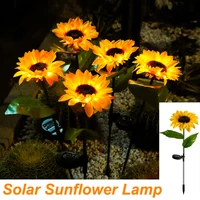 solar garden lights led sunflower landscape lamp waterproof outdoor flower lawn light patio yard wedding holiday decoration