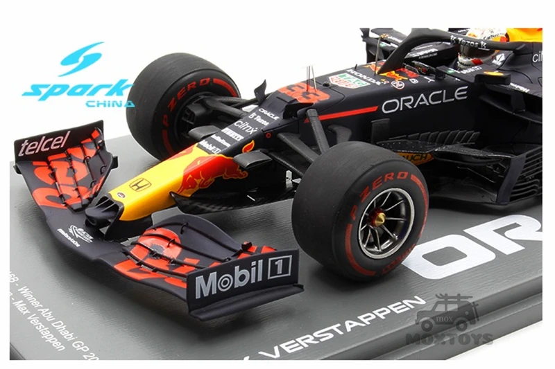 Модель автомобиля искрой 1:18 F1 2021 RB Honda RB16B No33 Winner Abu dBi с платой № 1