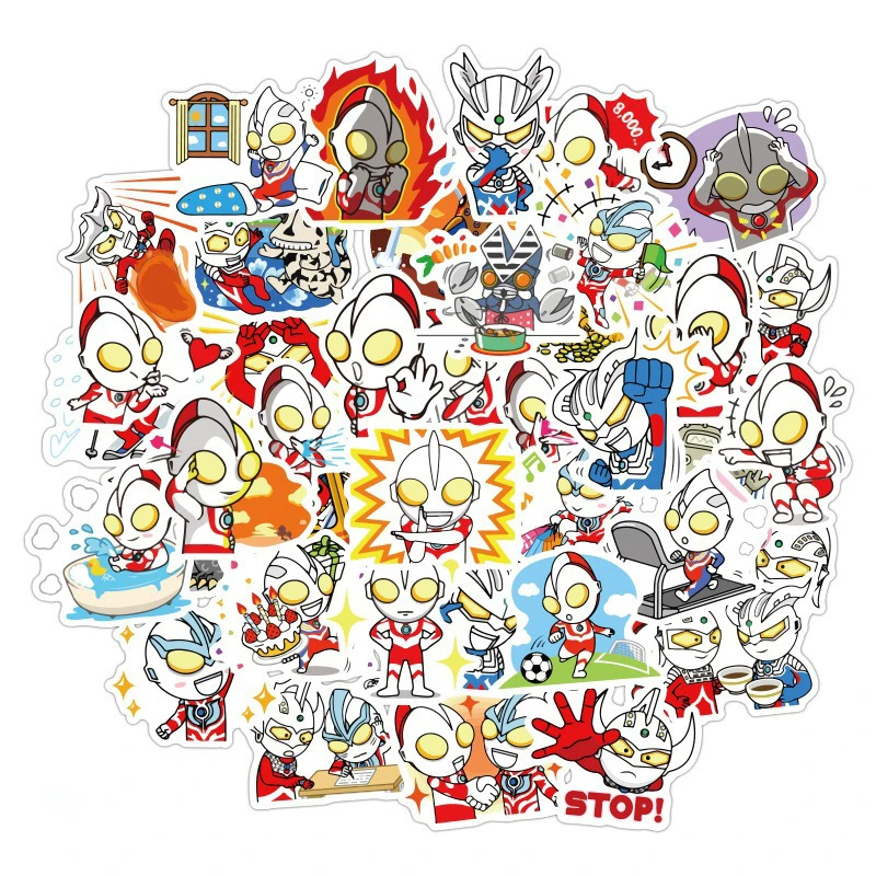 

Cartoon Anime Kawaii Ultraman Stickers for Laptop Suitcase Stationery Waterproof Decals Album Graffiti Kids Toys Birthday Gifts