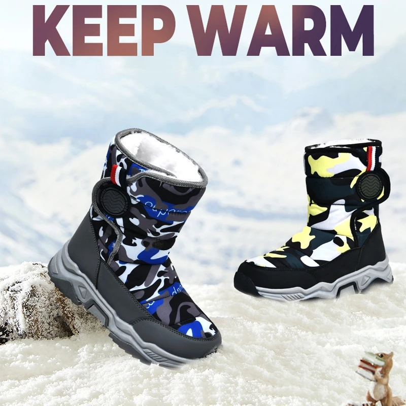 

Kids Snow Boots Boy's Girl's Waterproof Cold Weather Classic Booties Hiking Outdoor Shoes (Little Kids/Big Kids)