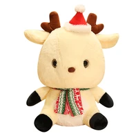 nice lovely deer plush toys stuffed soft animal deer pillow cartoon moose dolls cute toy for girls birthday christmas gift