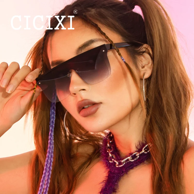 

CICIXI Ретро квадратные цельные женские солнцезащитные очки модные градиентные серые UV400 2022 новые очки мужские винтажные трендовые солнцезащ...